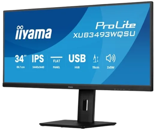 Iiyama XUB3493WQSU-B6 - 34" UWQHD 120Hz IPS PIP FreeSync — vue 4