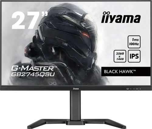 Iiyama G-Master Black Hawk GB2745QSU-B2 - 27" WQHD 100Hz IPS 1ms Pivot Adaptive Sync — vue 1