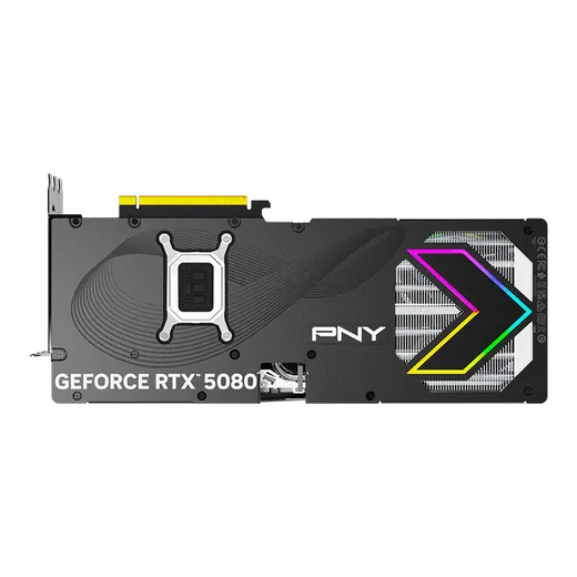 PNY RTX 5080 16GB ARGB Overclocked Triple Fan — vue 10