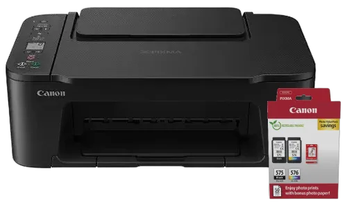 Canon PIXMA TS3750i Black + Cartouche d'encre PG-575/CL-576 pack 2 couleurs — vue 1