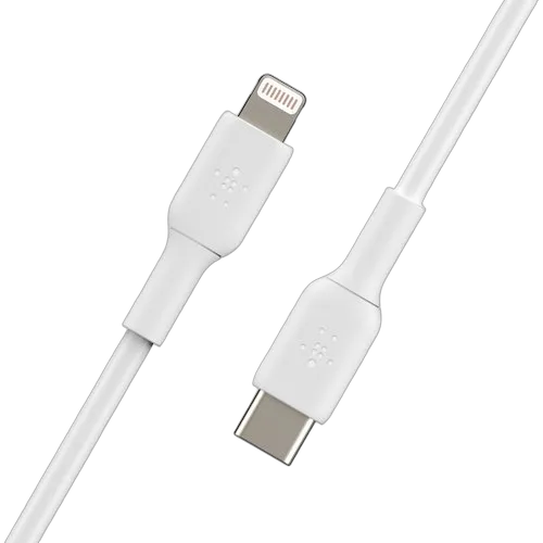 BELKIN LIGHTNING TO USB-C CABLE 2M WHITE — vue 3