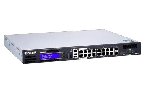 Qnap 16 1GbE PoE ports+2 RJ45+SFP+combo port — vue 6