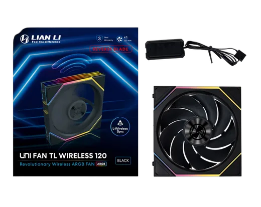 Lian-Li UNI FAN TL Sans fil ARGB PWM Reverse Blade - 120mm - Noir — vue 8