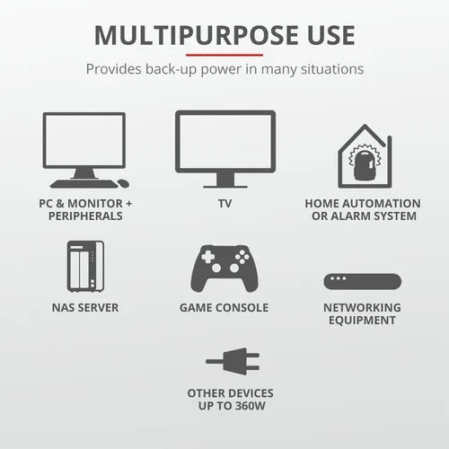 Trust PAXXON 800VA / 480W - 2 prises — vue 5