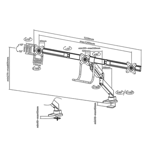 NewStar NeoMounts Flat Screen DeskMount — vue 10