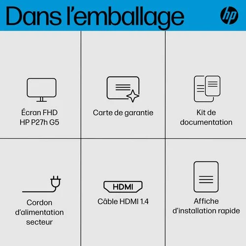 HP P27H G5 27IN 16:9 — vue 11