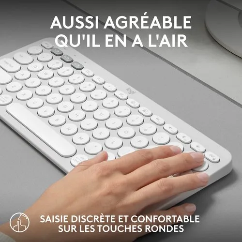 Logitech PEBBLE KEYS 2 K380S TONAL WHITE — vue 10