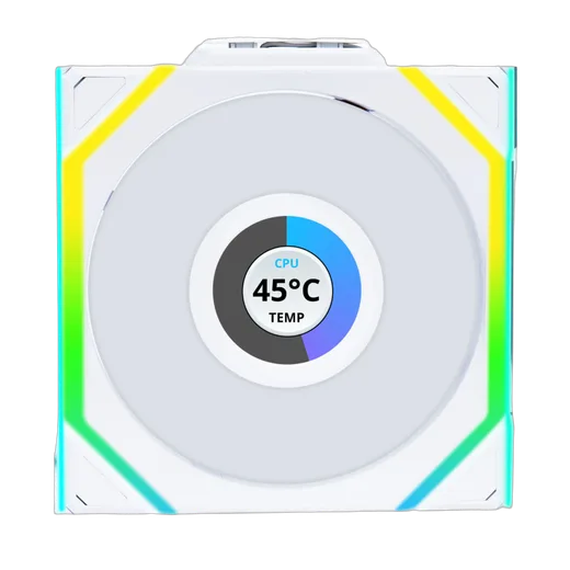 Lian-Li UNI FAN SL LCD ARGB PWM - Sans Fil 120mm - Blanc — vue 1