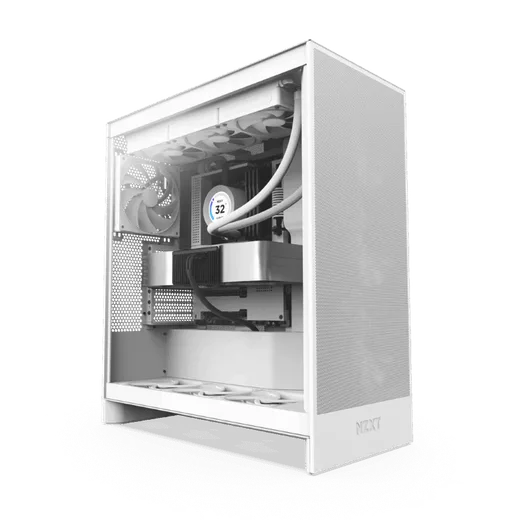 NZXT H7 Flow Blanc - MT/Sans Alim/E-ATX — vue 5