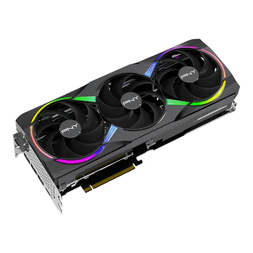 PNY RTX 5080 16GB ARGB Overclocked Triple Fan — vue 3