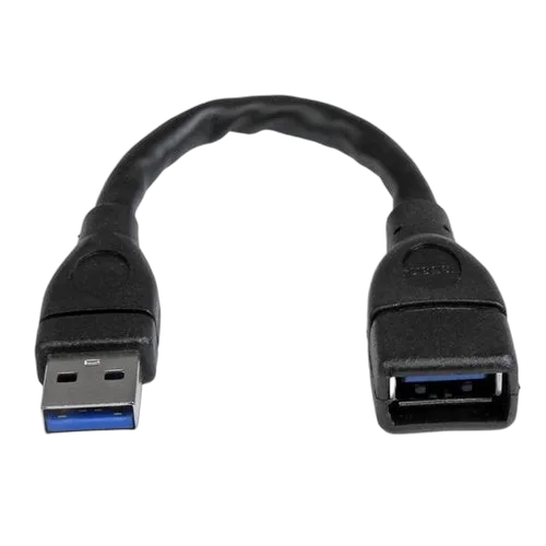 StarTech 6in Black USB 3.0 Extension Cable A to A — vue 1