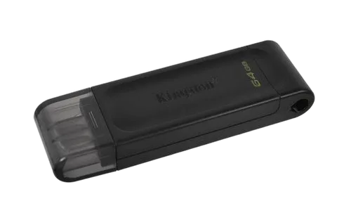 Kingston 64GB USB-C 3.2 Gen 1 DataTraveler 70 — vue 3