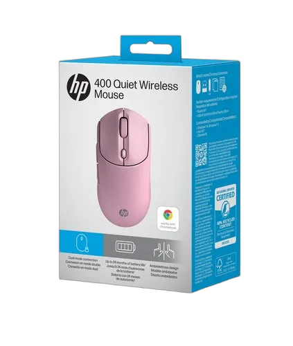 HP 400 Quiet Pink Wireless Mouse EURO — vue 12