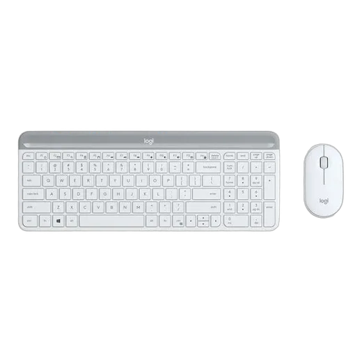 Logitech MK470 White - Slim Wireless Combo — vue 1