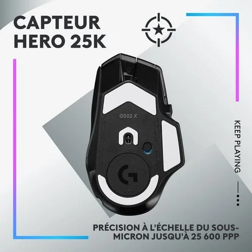 Logitech G502 X Plus - Sans-Fil - RGB - Noir — vue 12