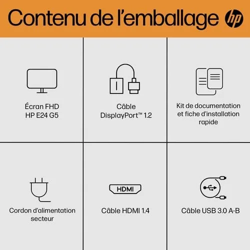 HP E24 G5 FHD — vue 12