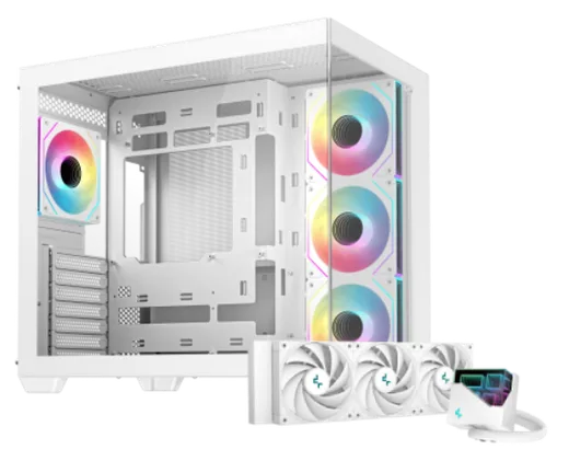 Deepcool CG530 4F Blanc - MT/Sans Alim/ATX + LT720 360mm Blanc — vue 1