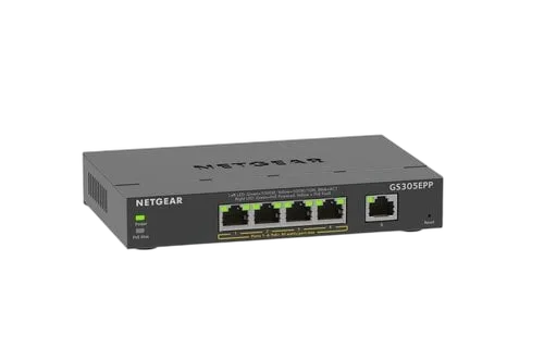 Netgear 5PT GE PLUS SWCH W/HI-PWR POE+ — vue 1