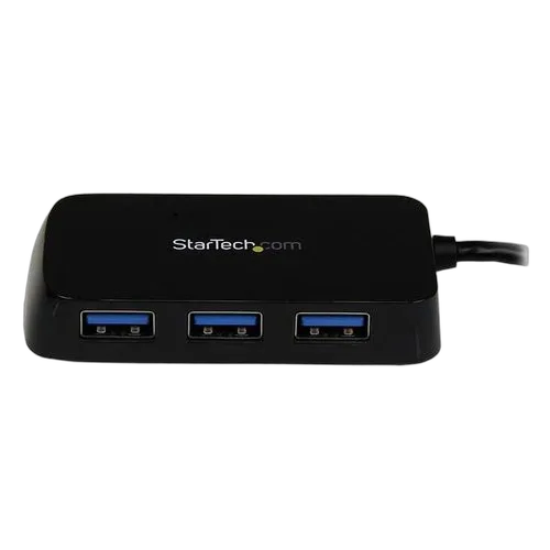 StarTech Portable 4 Port Mini USB 3.0 Hub - Black — vue 2