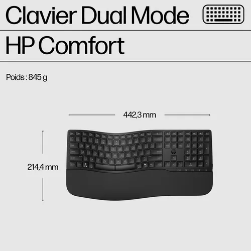 HP 680 CFT Dual-Mode KB/Mse Combo FR — vue 3