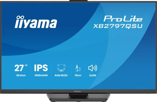Iiyama XB2797QSU-B1 -  27" QHD 75Hz 1ms Pied réglable Pivot — vue 4