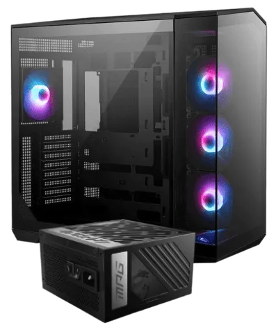 MSI MAG PANO 100R PZ Noir + MPG A1000GS PCIE5 Noir — vue 1