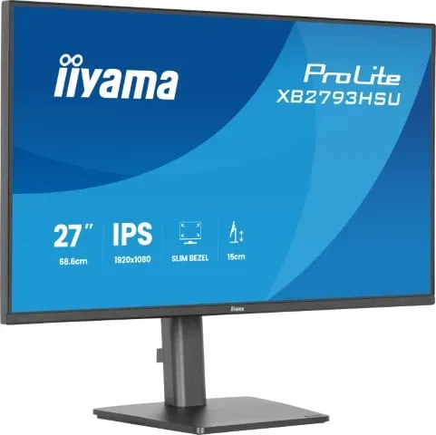 Iiyama XB2793HSU-B1 - 27" FHD 120Hz HP Pied réglable Pivot — vue 4