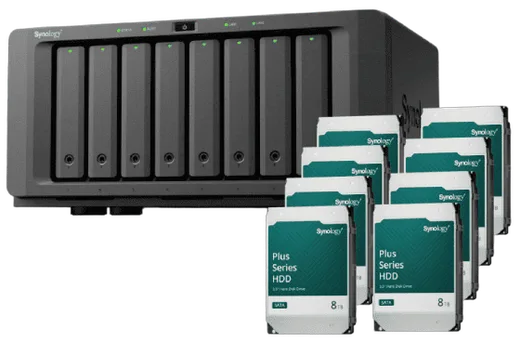 Synology DS1825+ - 8 baies avec 8 disques de 8To HAT3310-8T — vue 1