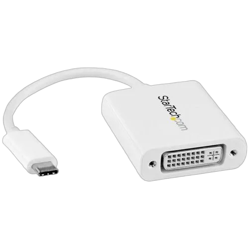 StarTech USB-C to DVI Adapter - White — vue 1