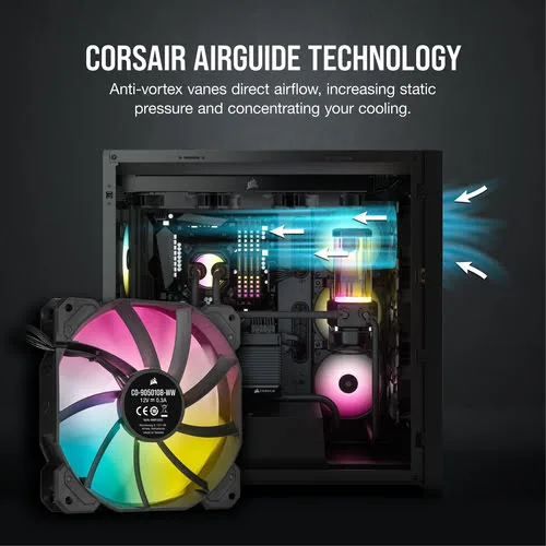 Corsair Kit de 3x iCUE SP120 RGB ELITE avec Lighting Node CORE — vue 5