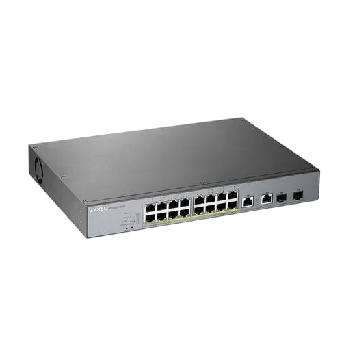Zyxel 18 Port managed CCTV PoE Switch long ra — vue 1