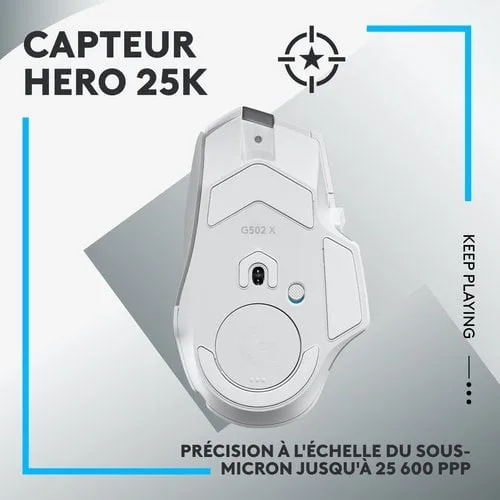 Logitech G502 X Lightspeed - Sans-Fil - Blanc — vue 11