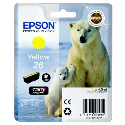 Epson Cartouche d'encre Jaune 26 — vue 1