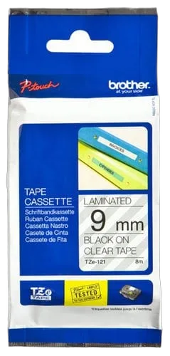 Brother Tape/9mm black on clear f P-Touch TZE — vue 1