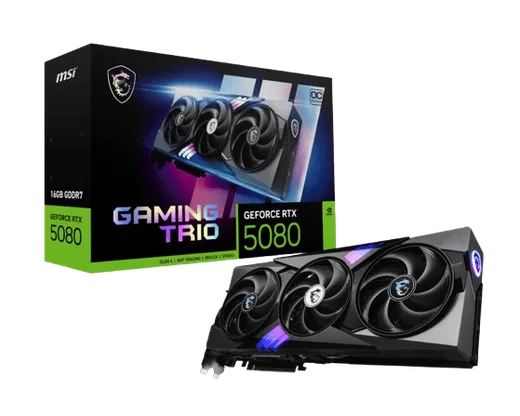 MSI GeForce RTX 5080 16G GAMING TRIO OC — vue 1