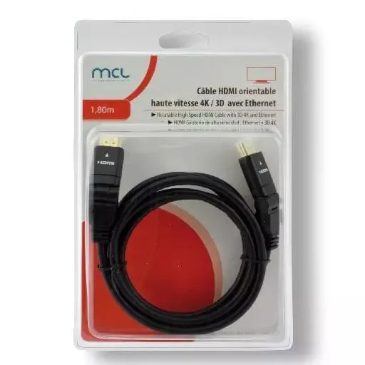 MCL Samar Câble HDMI Rotatif Haute Vitesse - 1.8m — vue 2