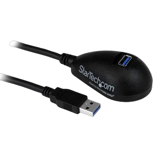 StarTech 5ft Black USB 3 Desktop Extension Cable — vue 1