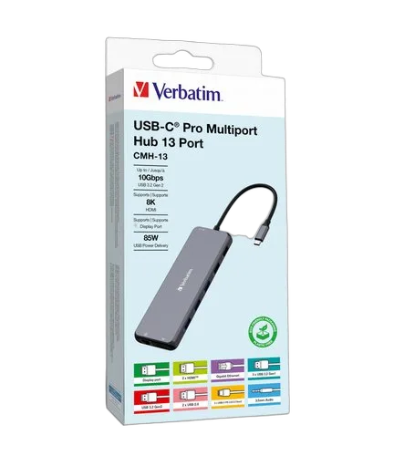 Verbatim USB-C Pro Multiport Hub 13 Port CMH-13 — vue 1