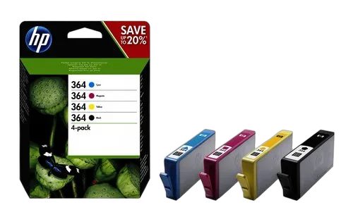 HP 364 Ink Cart CMYK Combo 4-Pack Blistr — vue 1