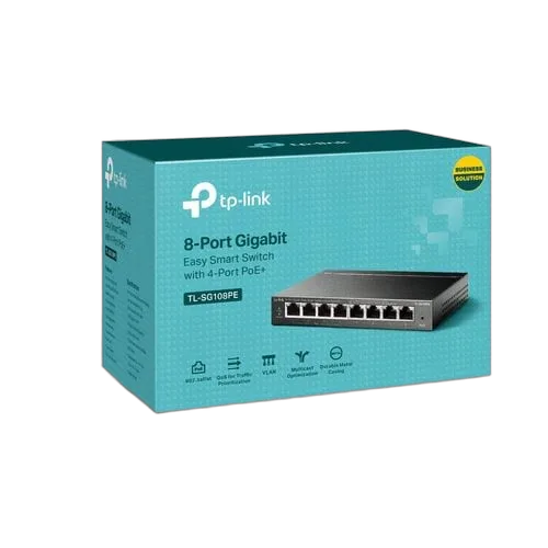 TP-Link 8 Port Easy Smart Switch with 4-Port PoE — vue 3