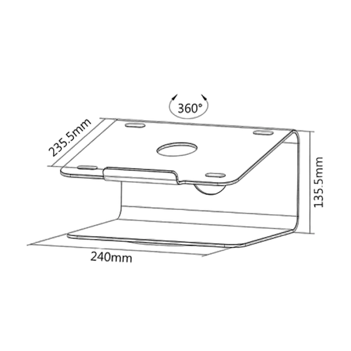 NewStar Laptop Desk Stand ergonomic — vue 8