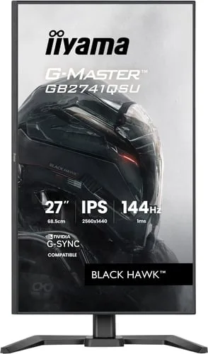 Iiyama G-Master GB2741QSU-B1 - 27"QHD 144Hz IPS 1ms Pivot Adaptive Sync G-Sync — vue 2