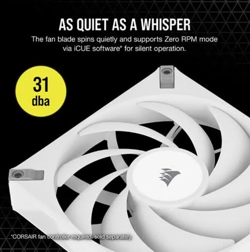 Corsair AF140 ELITE Blanc 140mm — vue 2