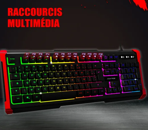 Advance GTA 240 - Membrane - Filaire - RGB - Noir — vue 3