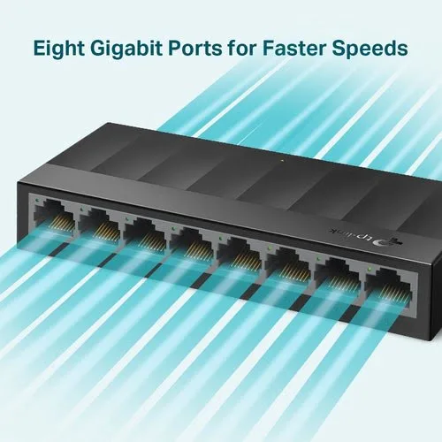 TP-Link LiteWave 8-Port Gigabit Desktop — vue 3