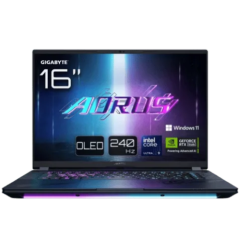 Gigabyte AORUS MASTER 16 BYHC5FRE65SP - 16" QHD+ OLED 240Hz Core Ultra 9 275HX RTX 5080 32Go 2To W11P — vue 1