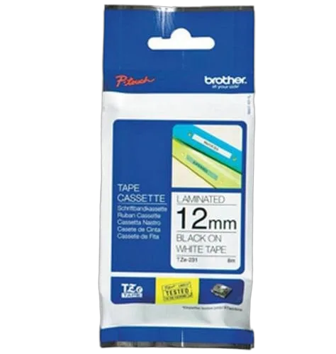 Brother Tape/12mm black on white f P-Touch — vue 1