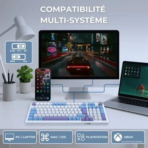 The G-LAB Keyz Elite 400 White Blue — vue 2