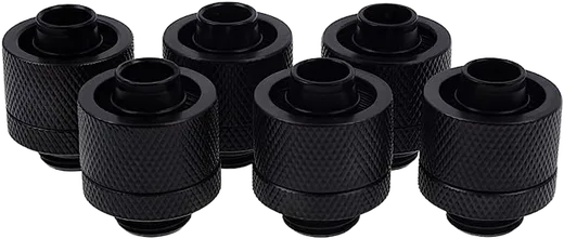 Alphacool Eiszapfen Fitting compression - 16/10mm - G1/4 - Pack de 6 - Noir — vue 1