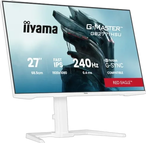Iiyama GB2771HSU-W1 - 27" FHD 240Hz Fast IPS 0.4ms Pivot G-SYNC — vue 3